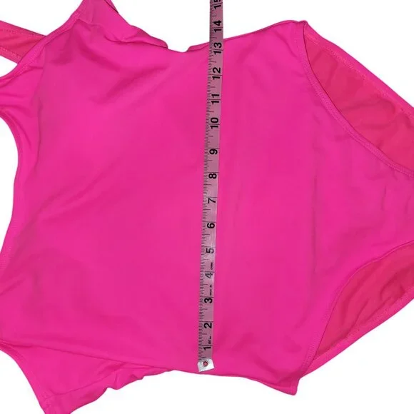 No Boundaries Pink One-Piece Swimsuit Women’s Large (11–13) Open Back Stretch Sw - Picture 6 of 9